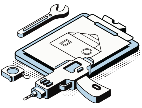 Email and text follow-up campaign illustration